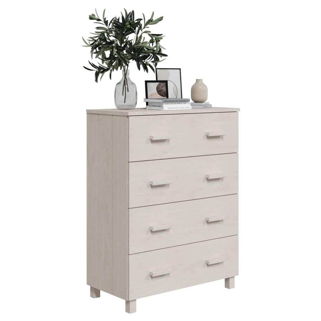 Sideboard HAMAR White 31.1"x15.7"x40.7" Solid Wood Pine image 6