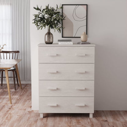 Sideboard HAMAR White 31.1"x15.7"x40.7" Solid Wood Pine image 1