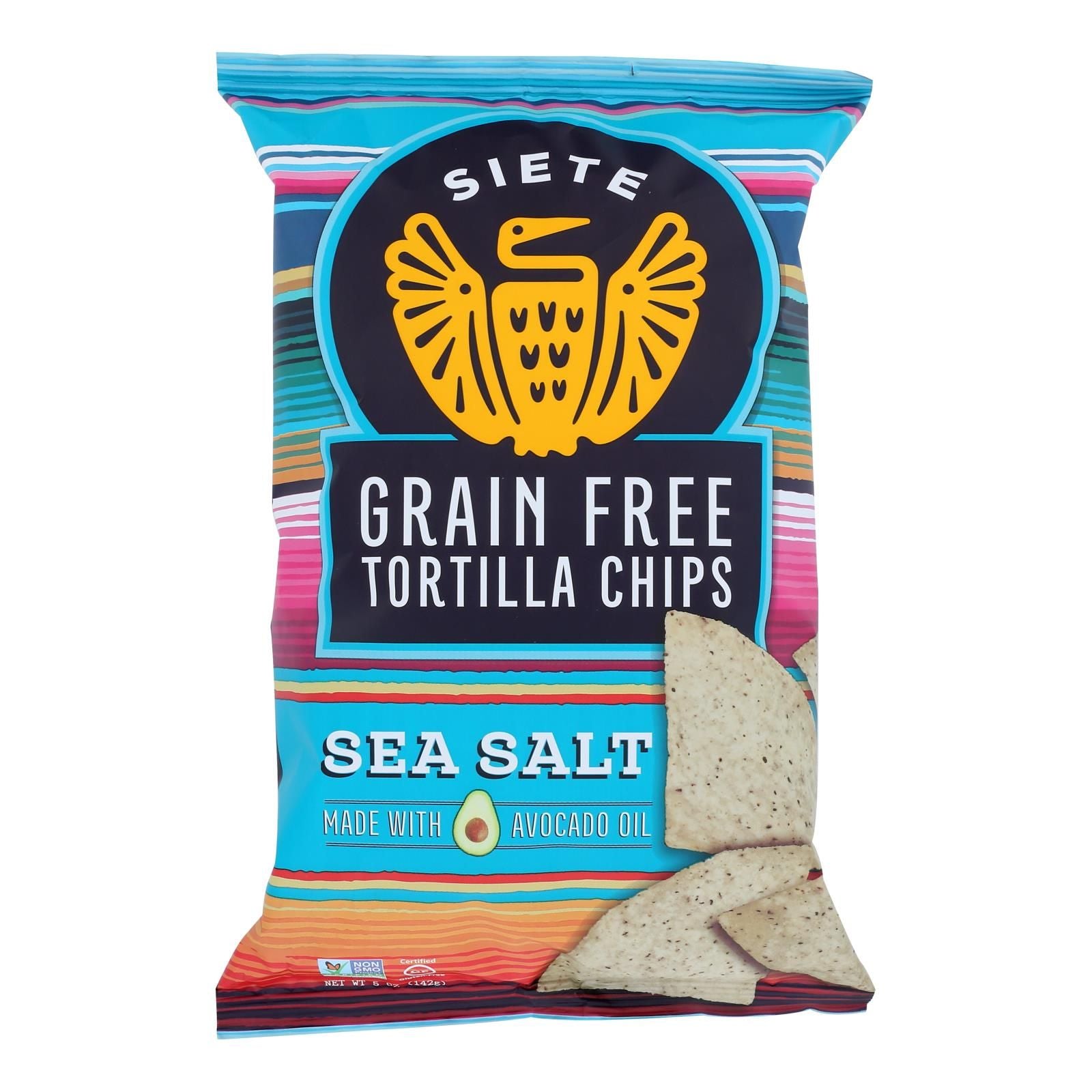 Siete Tortilla Chip - Sea Salt - Case Of 12 - 5 Oz image 1