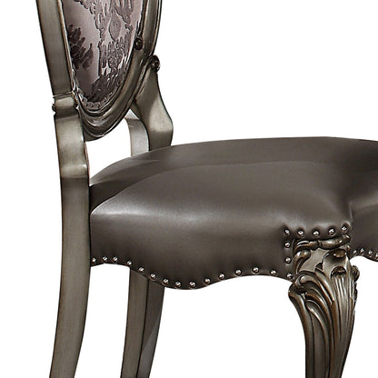 Silver and Antique Platinum Oval Back Side Chairs (Set of 2) image 3