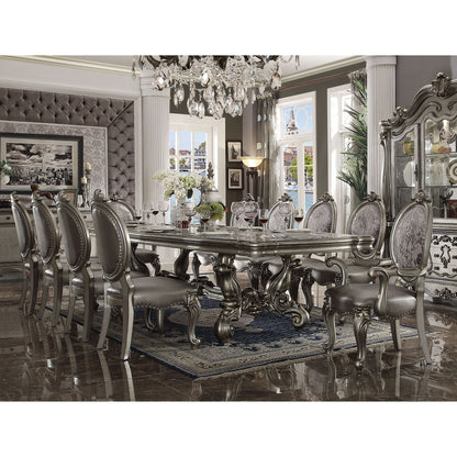 Silver and Antique Platinum Oval Back Side Chairs (Set of 2) image 5