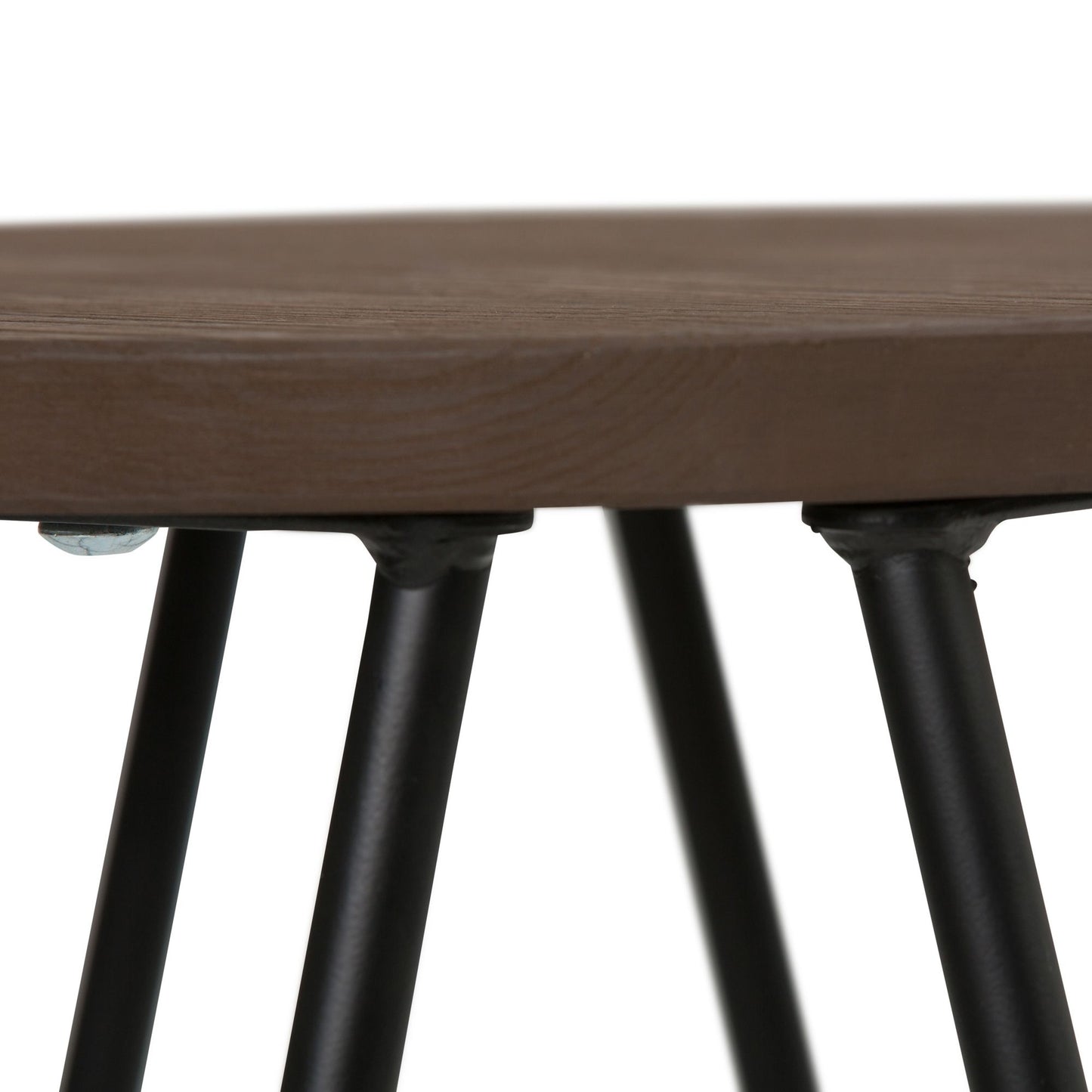 Simeon - 26" Metal Counter Height Stool with Wood Seat (Set of 2) - Cocoa Brown / Black image 3