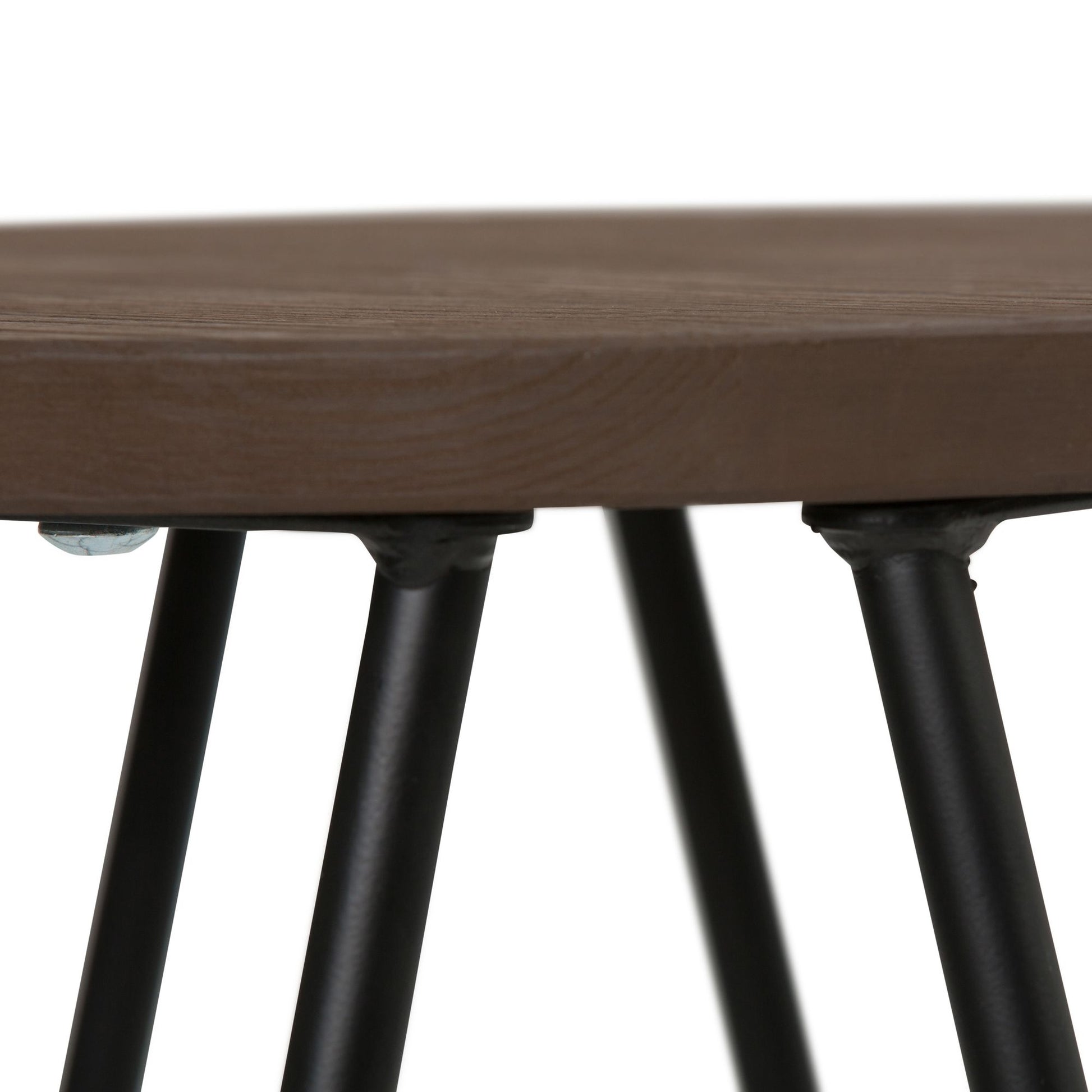 Simeon - 26" Metal Counter Height Stool with Wood Seat (Set of 2) - Cocoa Brown / Black image 3