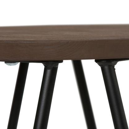 Simeon - 26" Metal Counter Height Stool with Wood Seat (Set of 2) - Cocoa Brown / Black image 3