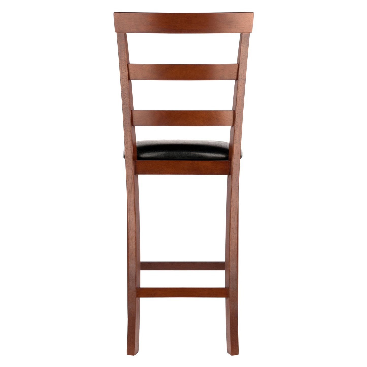 Simone Cushion Ladder-back Seat Counter Stools; 2-Pc Set; Black & Walnut image 7