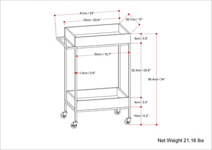 Simons - 24" Bar Cart - Natural image 9