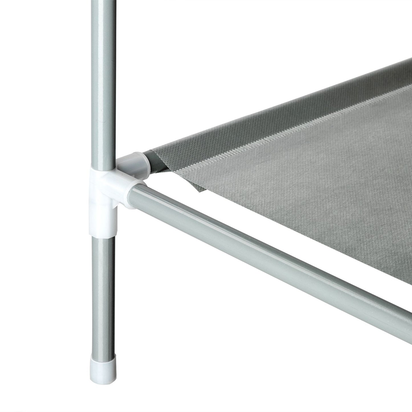 Simple Assembly 3-Tier Non-woven Fabric Shoe Rack Gray - Packaging