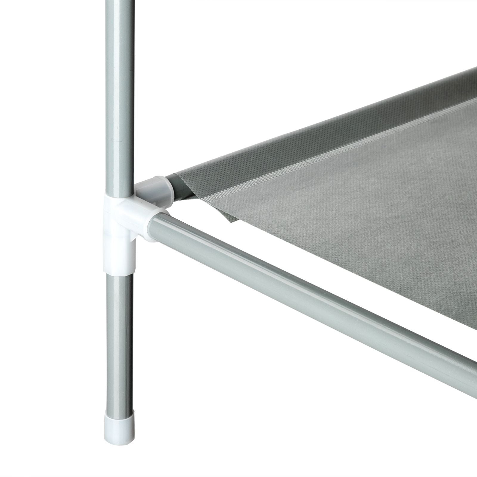Simple Assembly 3-Tier Non-woven Fabric Shoe Rack Gray - Packaging