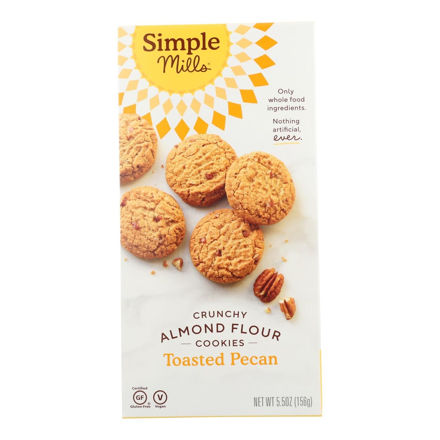 Simple Mills Cookies - Crunchy Toasted Pecan - Case Of 6 - 5.5 Oz image 2