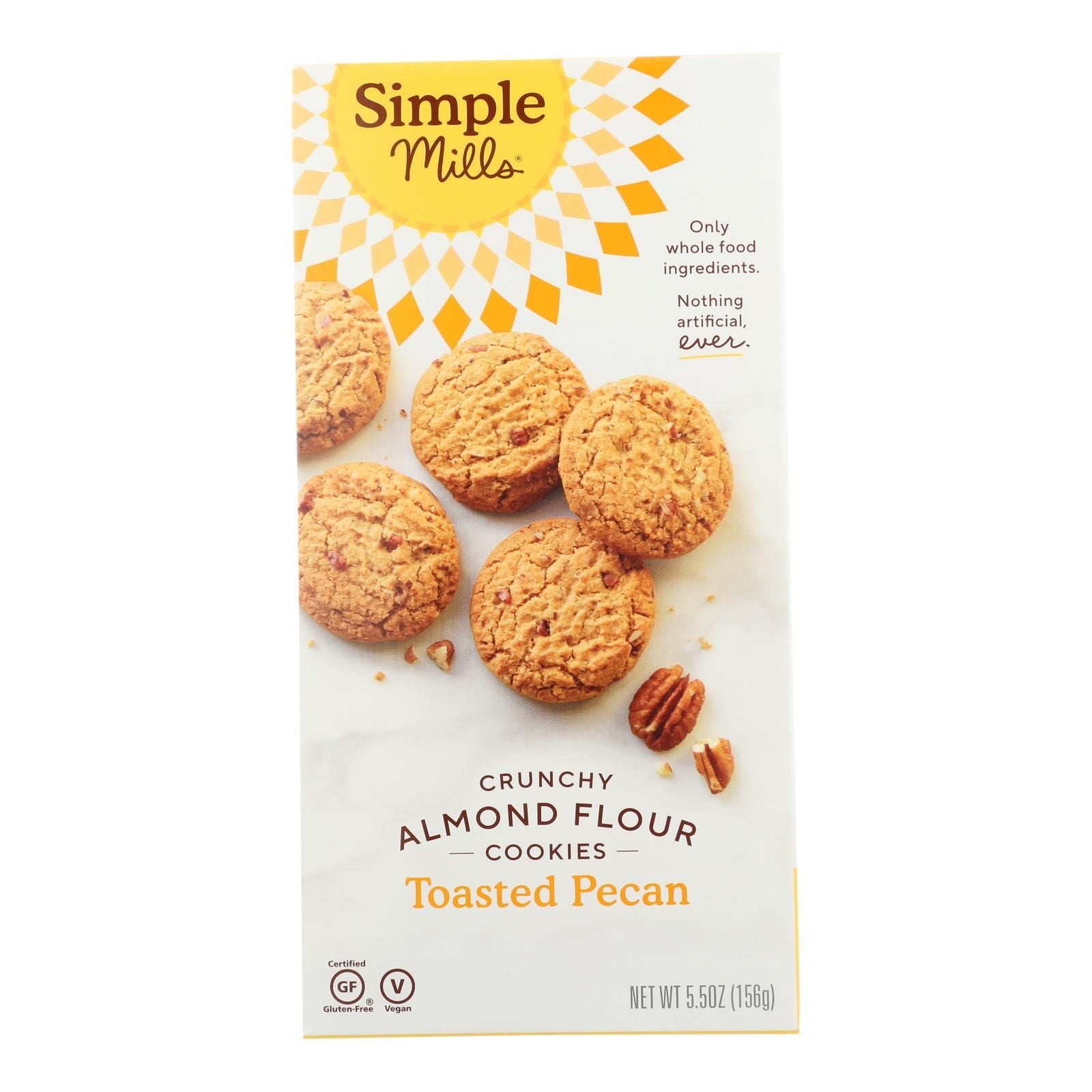 Simple Mills Cookies - Crunchy Toasted Pecan - Case Of 6 - 5.5 Oz image 2