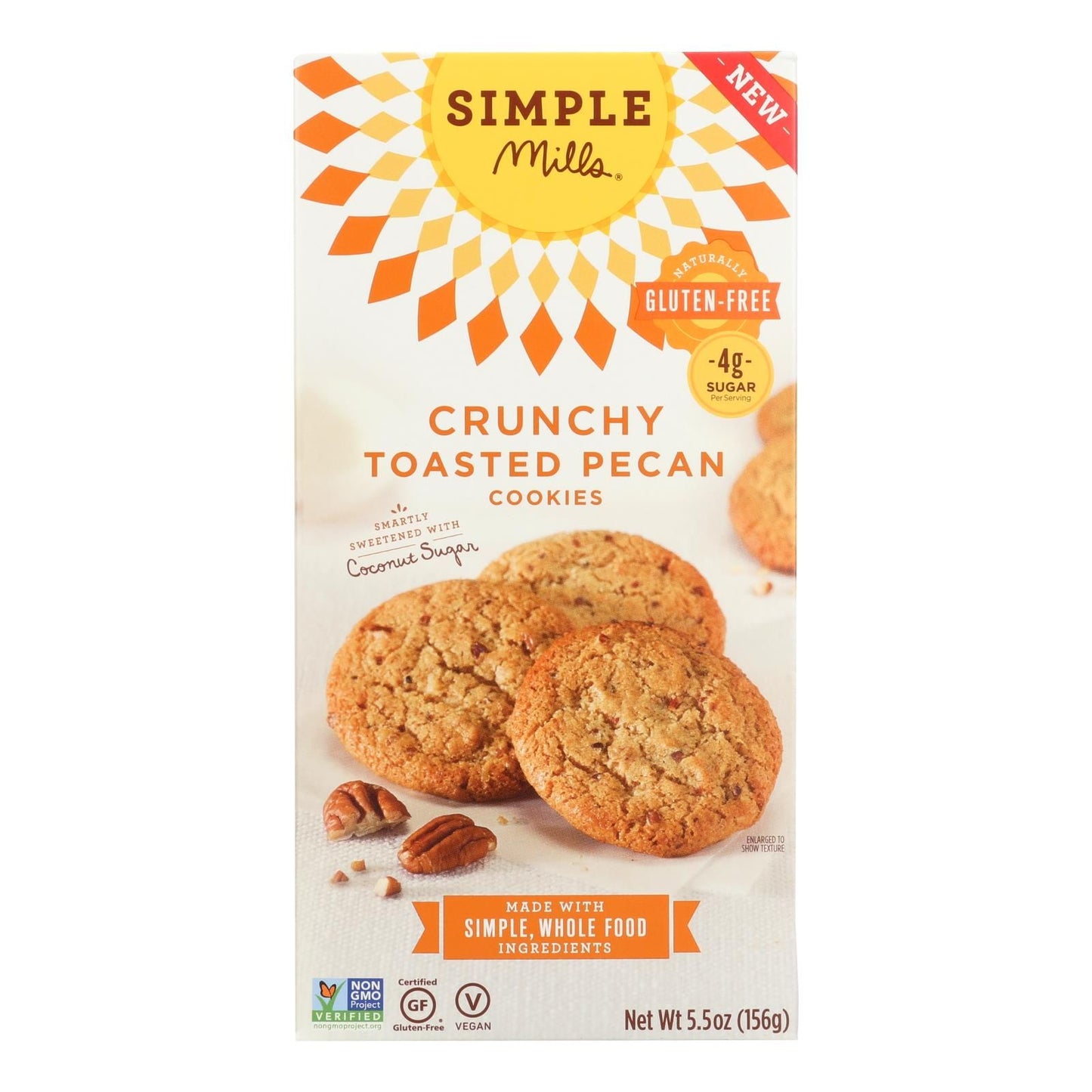 Simple Mills Cookies - Crunchy Toasted Pecan - Case Of 6 - 5.5 Oz image 1