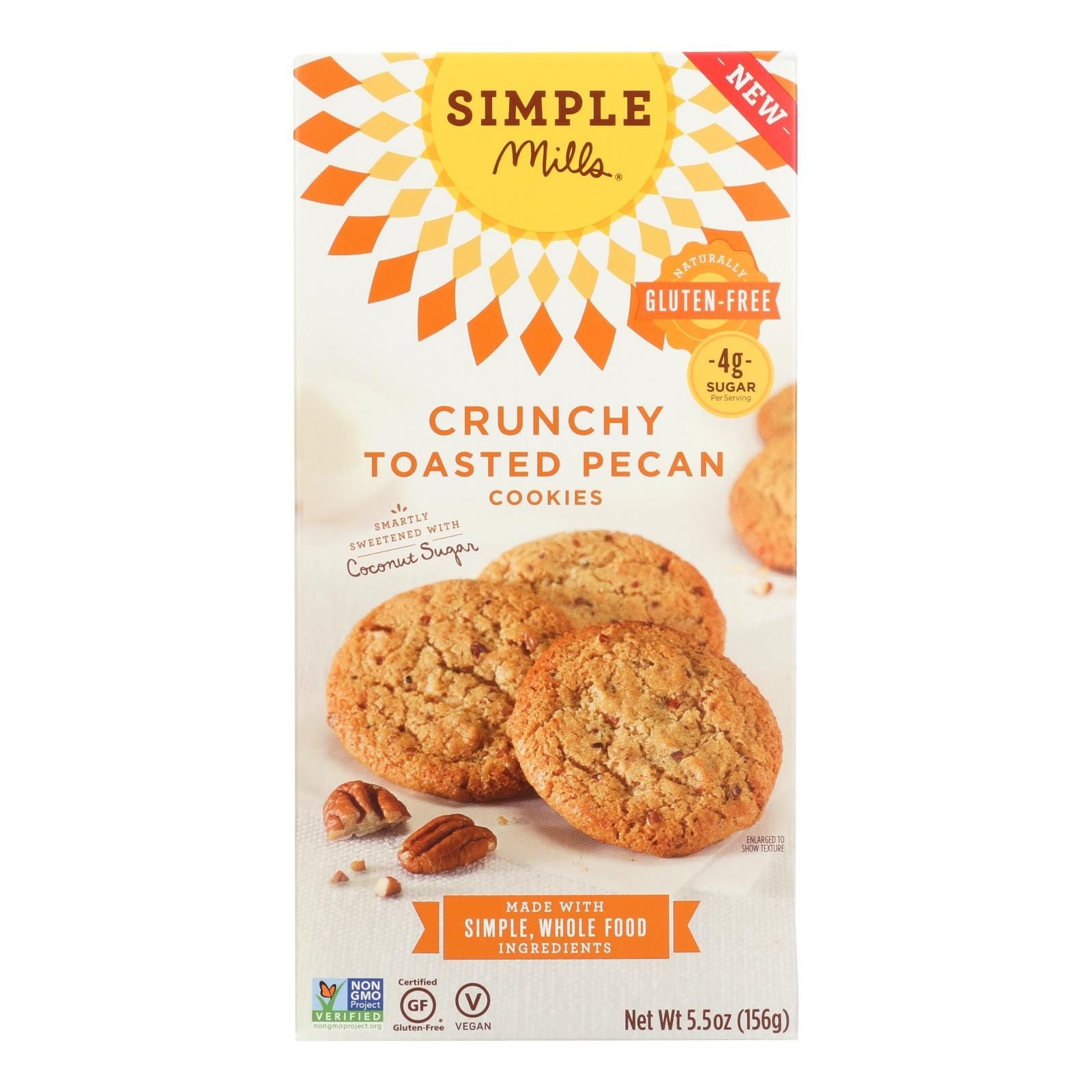 Simple Mills Cookies - Crunchy Toasted Pecan - Case Of 6 - 5.5 Oz image 1