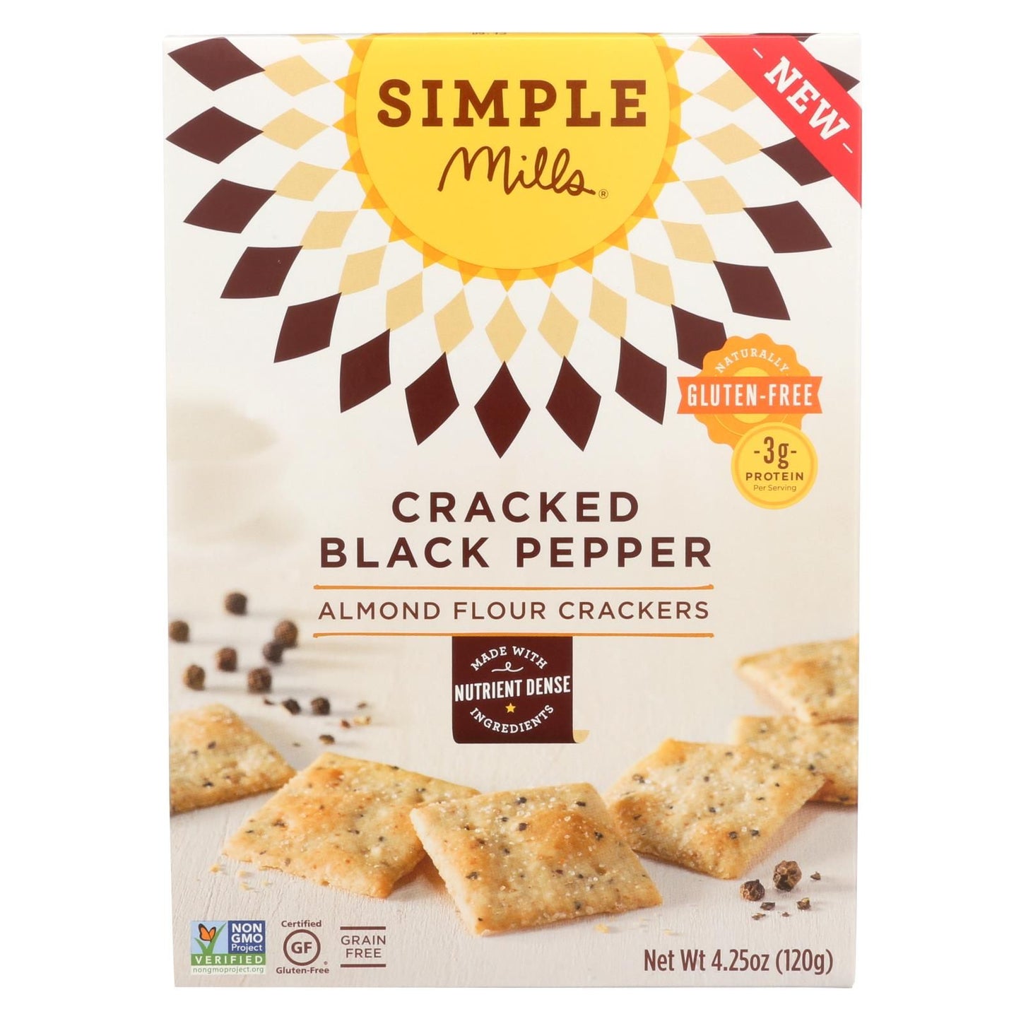 Simple Mills Cracked Black Pepper Almond Flour - Case Of 6 - 4.25 Oz image 1