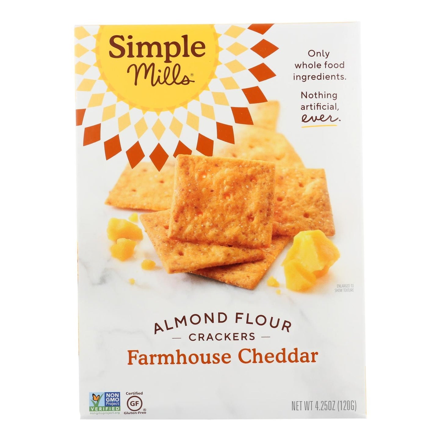 Simple Mills Farmhouse Cheddar Almond Flour Crackers - Case Of 6 - 4.25 Oz. image 1