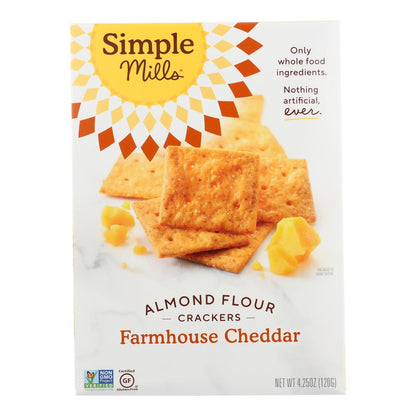 Simple Mills Farmhouse Cheddar Almond Flour Crackers - Case Of 6 - 4.25 Oz. image 1