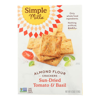 Simple Mills Sun Dried Tomato And Basil Almond Flour Crackers - Case Of 6 - 4.25 Oz. image 1