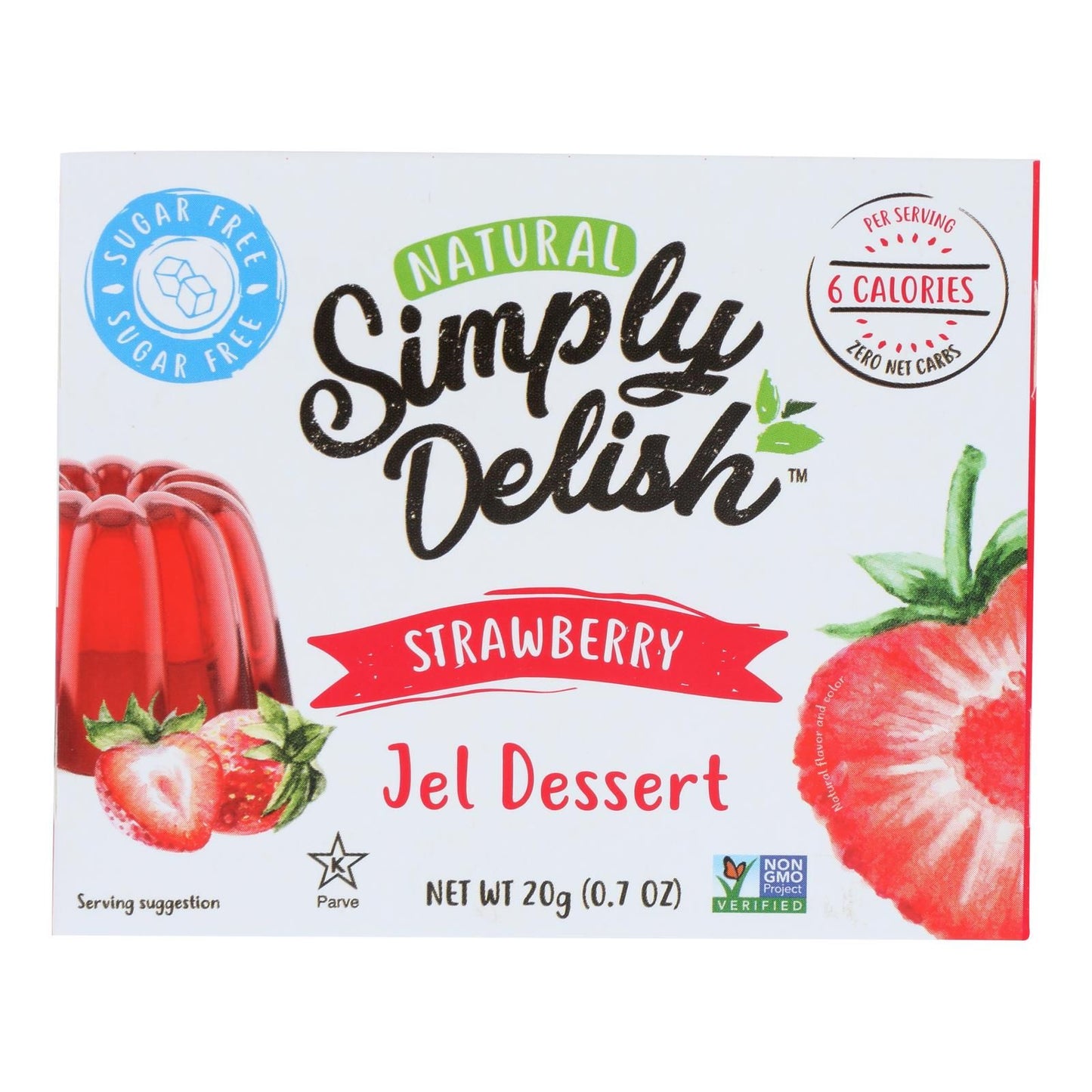 Simply Delish Jel Dessert - Strawberry - Case Of 6 - 1.6 Oz. image 1