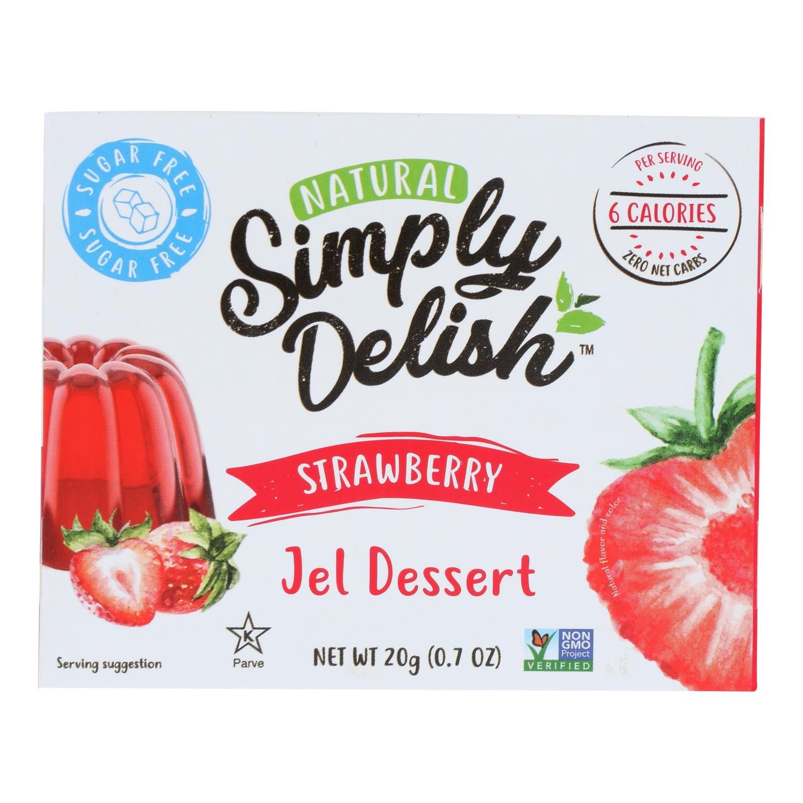 Simply Delish Jel Dessert - Strawberry - Case Of 6 - 1.6 Oz. image 1
