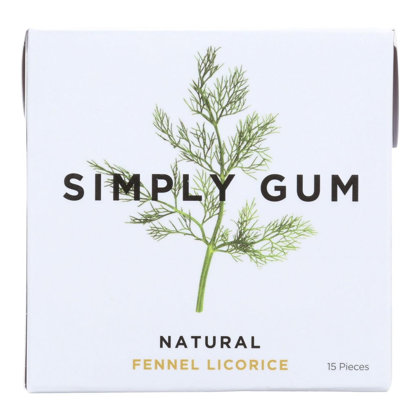 Simply Gum All Natural Gum - Fennel Licorice - Case Of 12 - 15 Count image 1