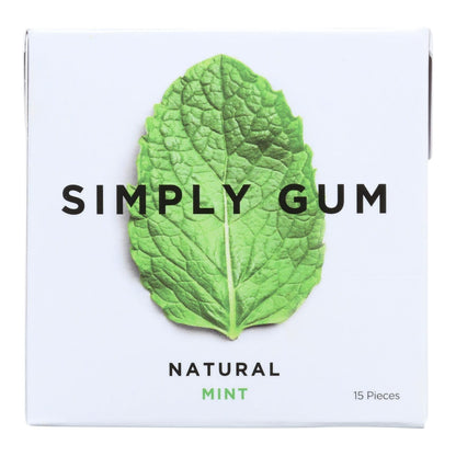 Simply Gum All Natural Gum - Mint - Case Of 12 - 15 Count image 1