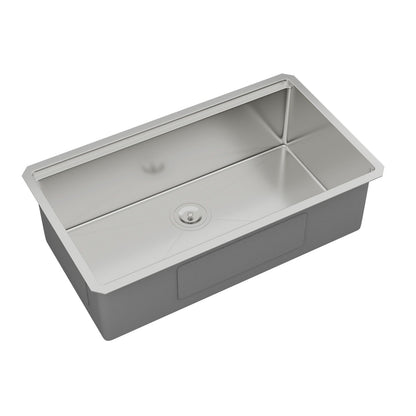 Single Bowl Undermount Workstation Kitchen Sink - 33"x19"x 10" Inch 16 Gauge Stainless Steel Deep Sink image 18
