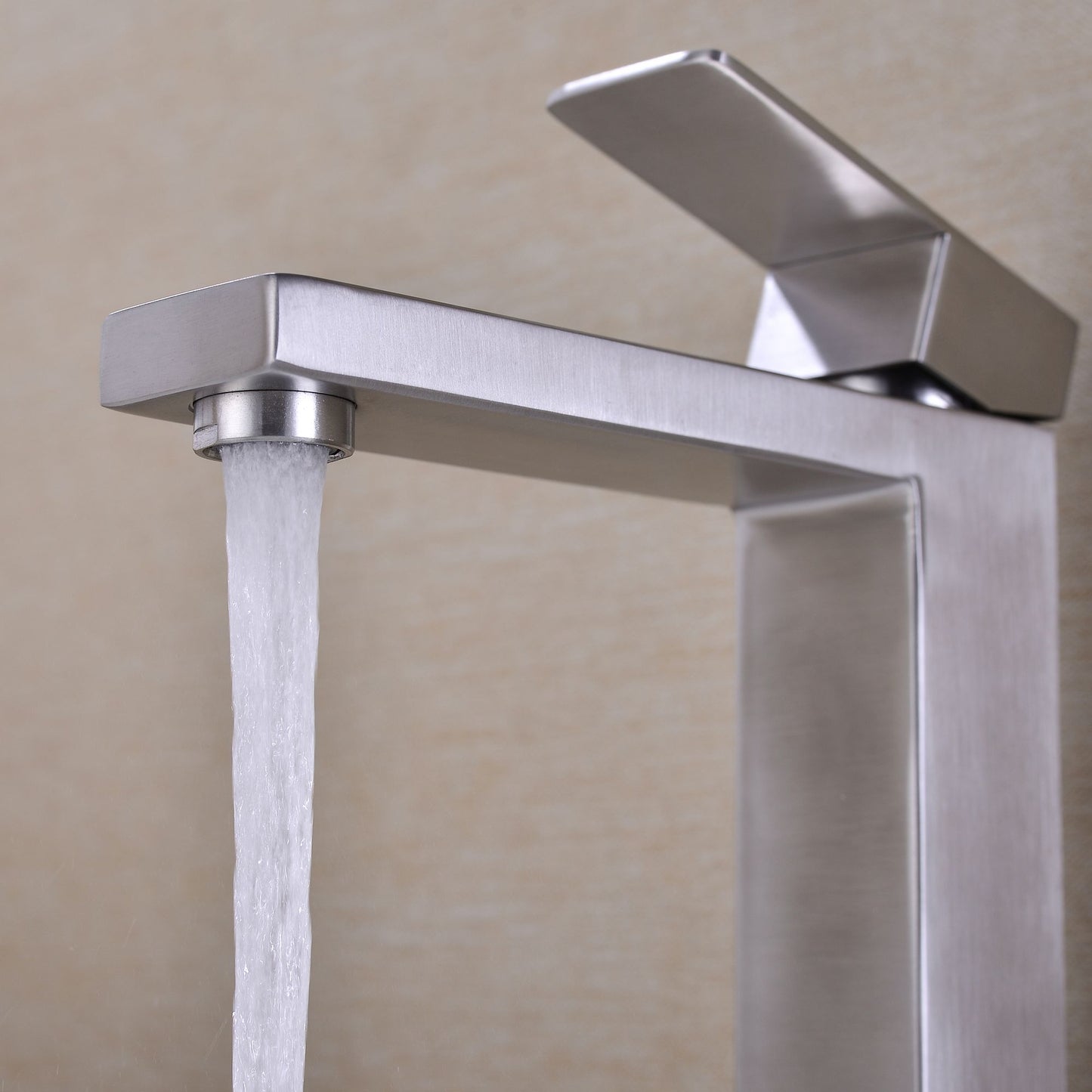Single Handle Brushed Nickel Vanity Bathroom Faucet - Packaging
