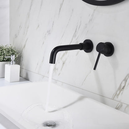Single Lever Handle Wall Mounted Bathroom sink Faucet image 12