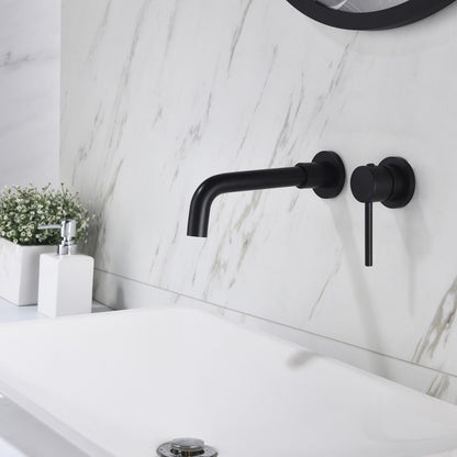 Single Lever Handle Wall Mounted Bathroom sink Faucet image 19