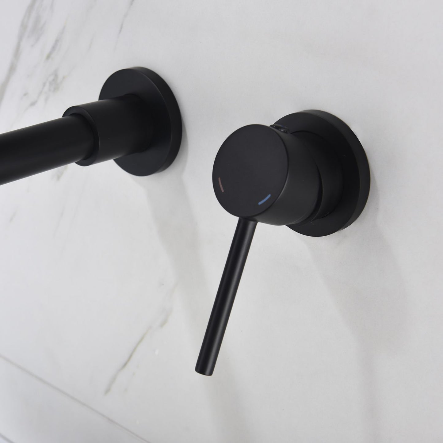 Single Lever Handle Wall Mounted Bathroom sink Faucet image 16