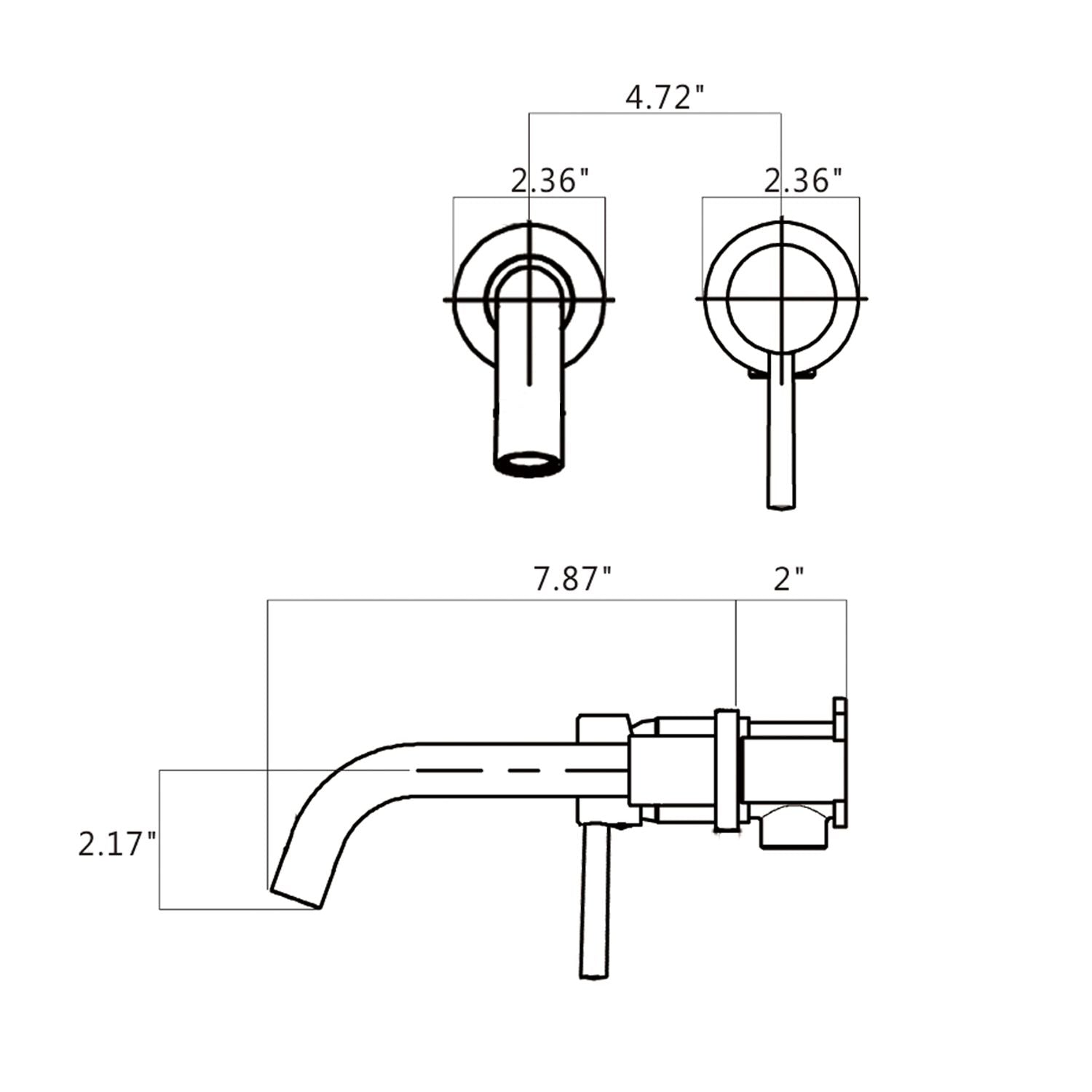 Single Lever Handle Wall Mounted Bathroom sink Faucet image 10