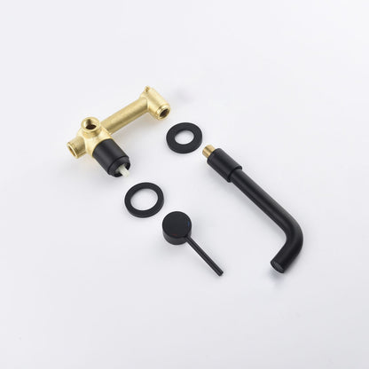 Single Lever Handle Wall Mounted Bathroom sink Faucet image 20