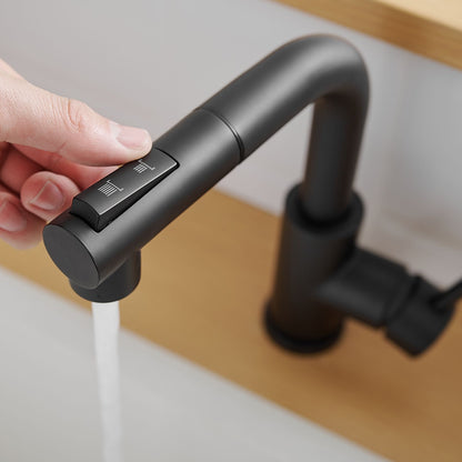 Sink Faucet, Black Kitchen Faucets with Pull out Sprayer, Bathroom Sink Faucets Mini Bar Prep Faucet image 3