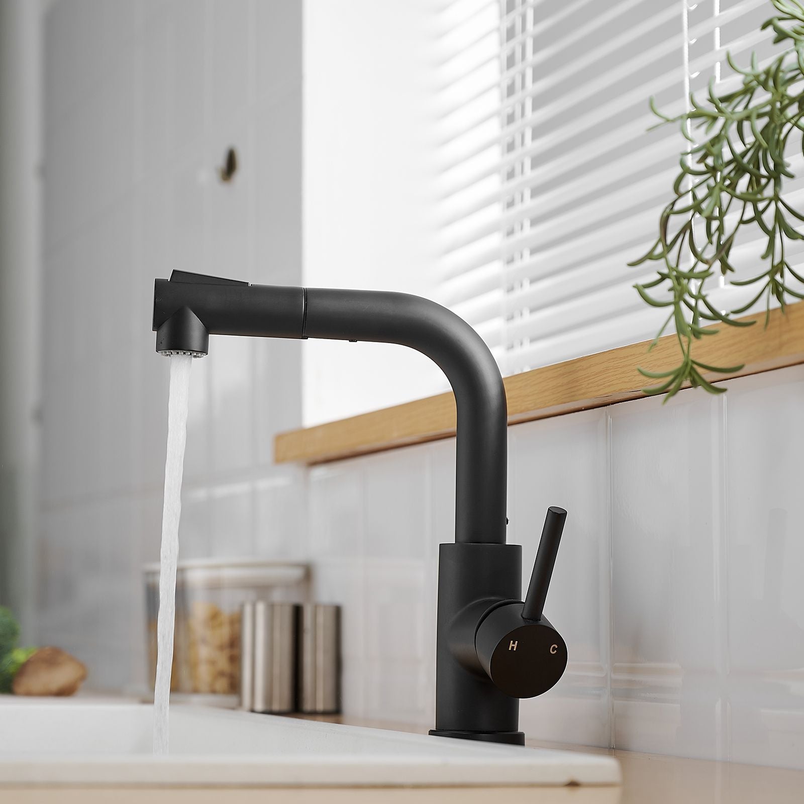 Sink Faucet, Black Kitchen Faucets with Pull out Sprayer, Bathroom Sink Faucets Mini Bar Prep Faucet image 10