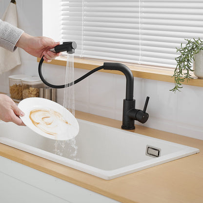 Sink Faucet, Black Kitchen Faucets with Pull out Sprayer, Bathroom Sink Faucets Mini Bar Prep Faucet image 7