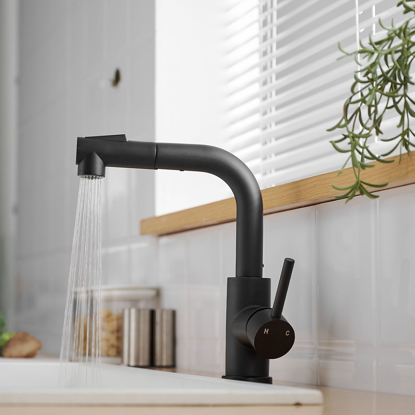 Sink Faucet, Black Kitchen Faucets with Pull out Sprayer, Bathroom Sink Faucets Mini Bar Prep Faucet image 8