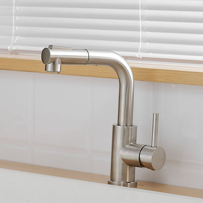 Sink Faucet, Brushed Nickel Kitchen Faucets with Pull Down Sprayer, Bathroom Sink Faucets Mini Bar Prep Faucet image 3