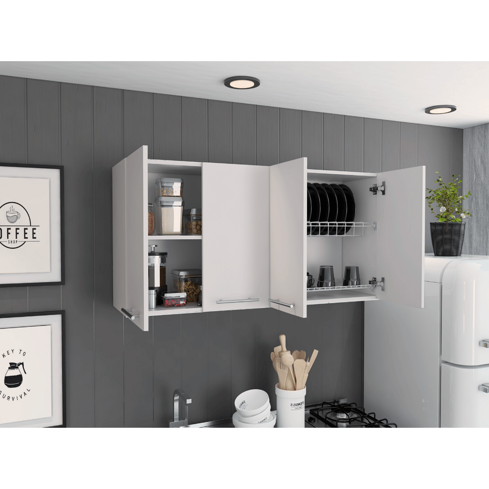 Sitka Wall Cabinet, Two Spacious Divisions, Four Doors image 6