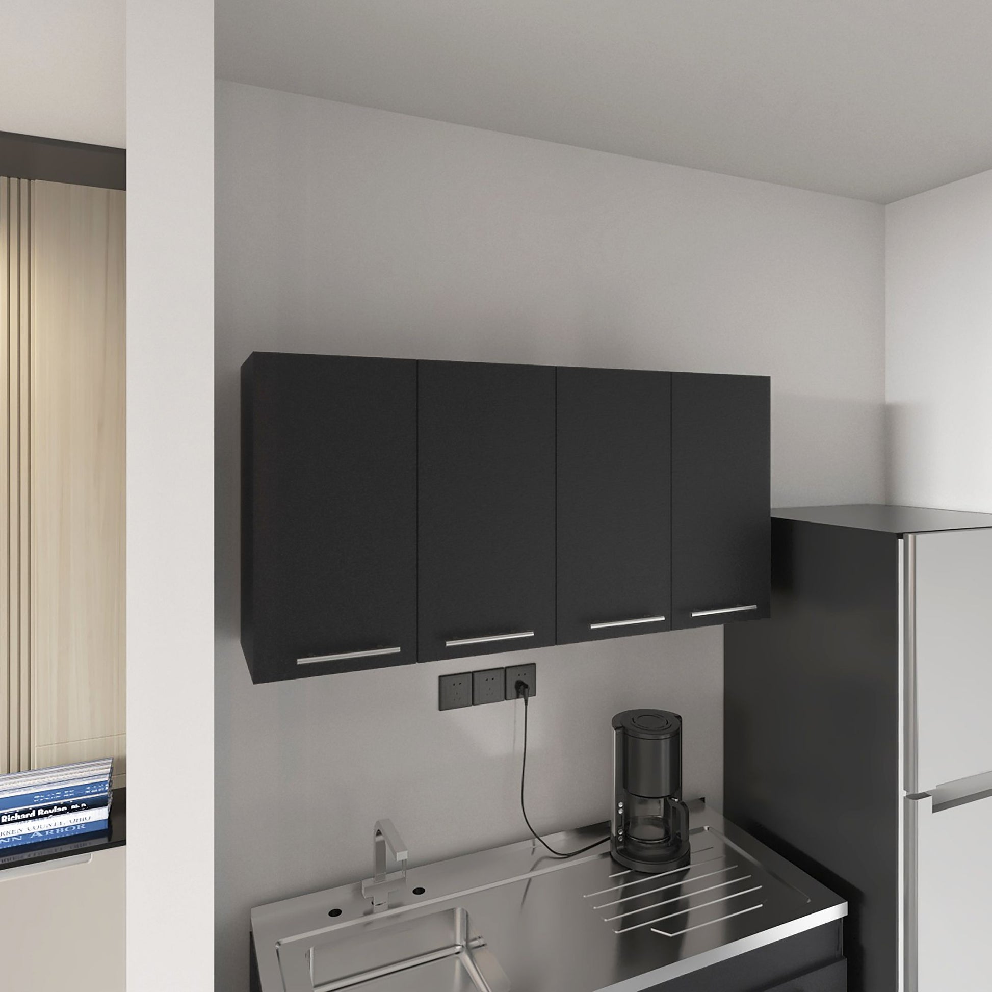 Sitka Wall Cabinet, Two Spacious Divisions, Four Doors image 1