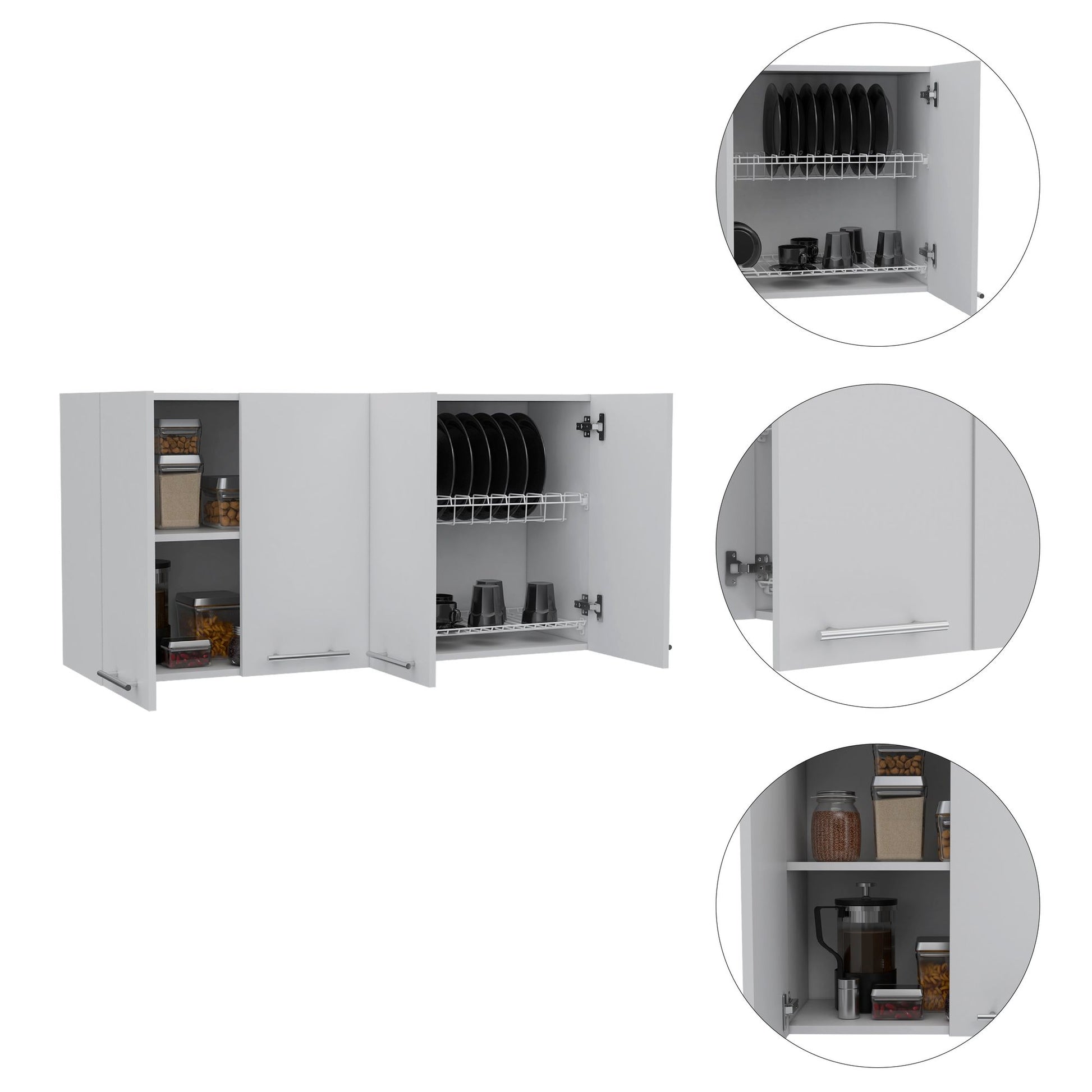 Sitka Wall Cabinet, Two Spacious Divisions, Four Doors image 4