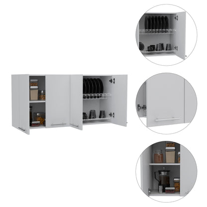 Sitka Wall Cabinet, Two Spacious Divisions, Four Doors image 4