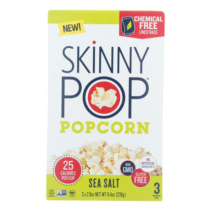 Skinnypop Popcorn - Popcorn Micro Sea Salt 3pk - Case Of 12 - 3/2.8 Oz image 2