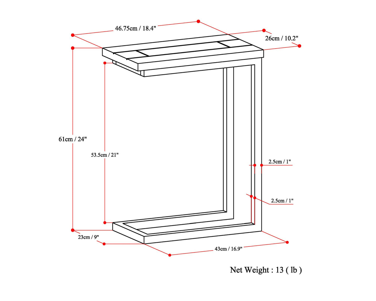 Skyler - C Side Table - Distressed White Wash image 5