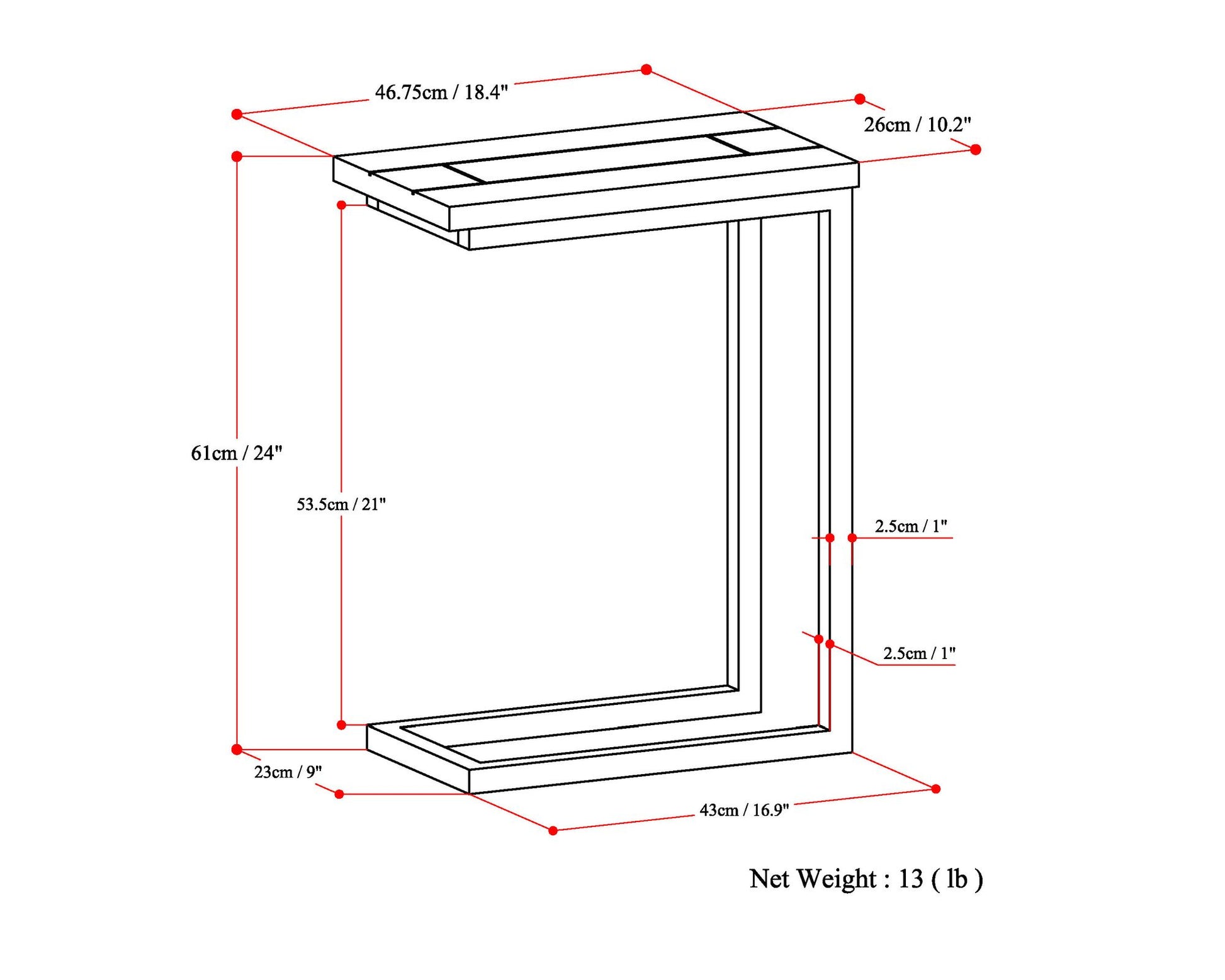 Skyler - C Side Table - Distressed White Wash image 5