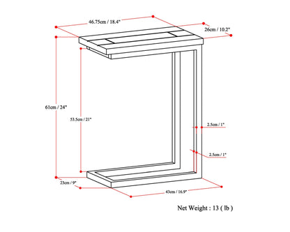 Skyler - C Side Table - Distressed White Wash image 5