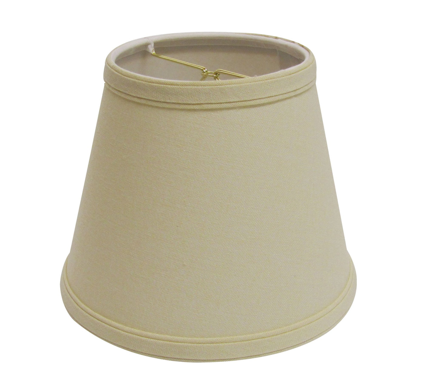 Slant Empire Hardback Lampshade with Bulb Clip, Beige image 1