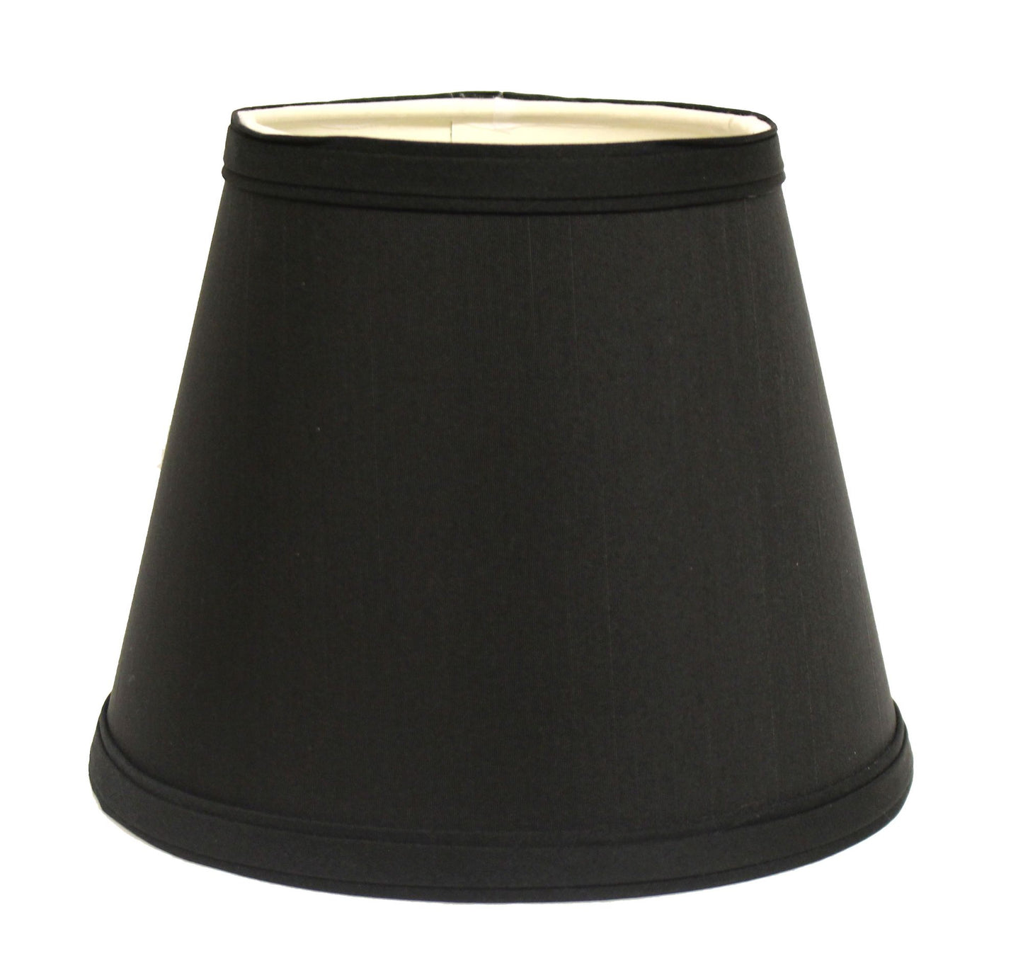Slant Empire Hardback Lampshade with Uno Fitter, Black (with white lining) image 1