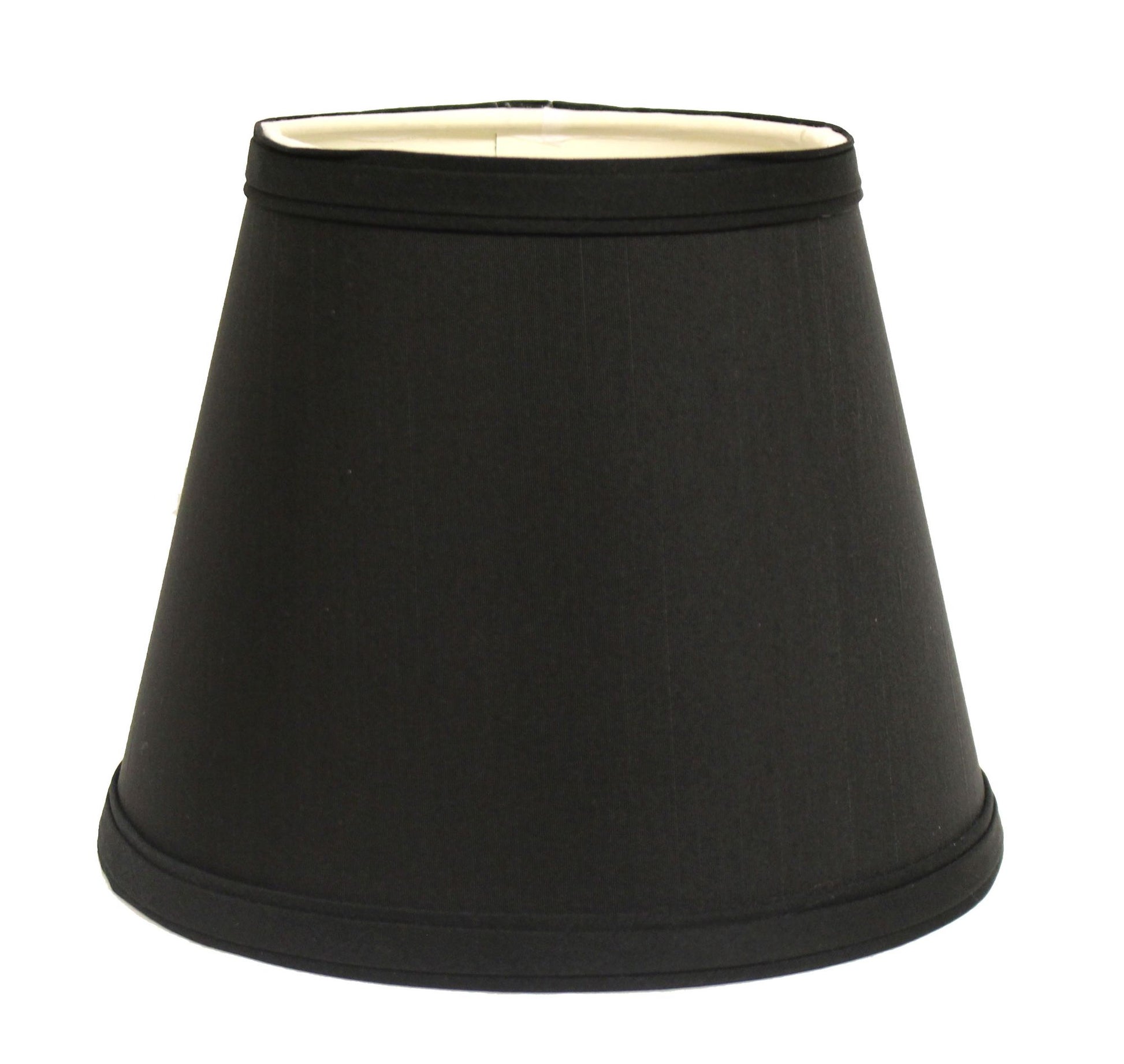 Slant Empire Hardback Lampshade with Uno Fitter, Black (with white lining) image 1