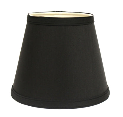Slant Empire Hardback Lampshade with Uno Fitter, Black (with white lining) image 1