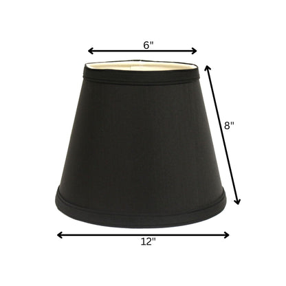 Slant Empire Hardback Lampshade with Uno Fitter, Black (with white lining) image 5