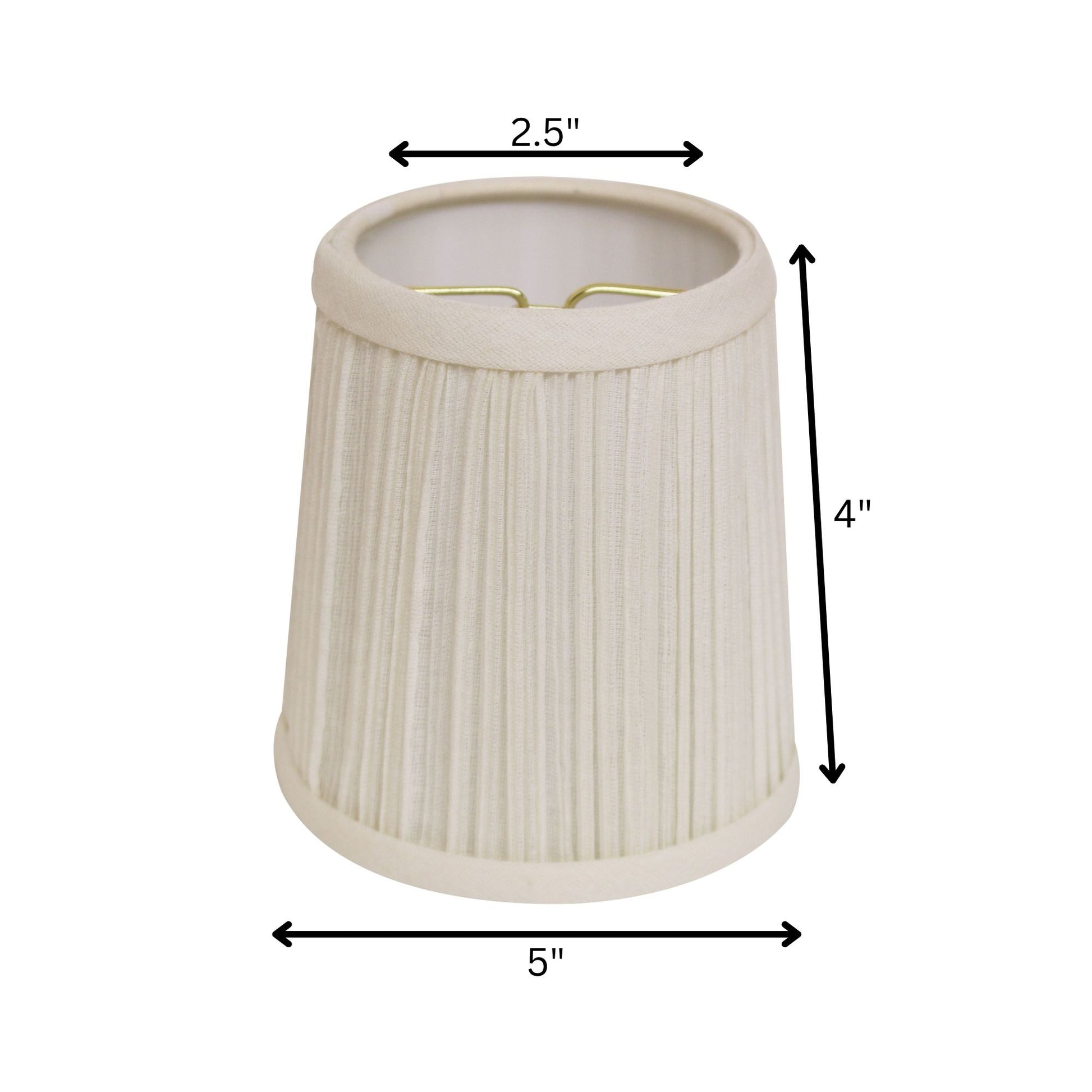 Slant Hardback Chandelier Lampshade with Flame Clip, White (Set of 6) image 5
